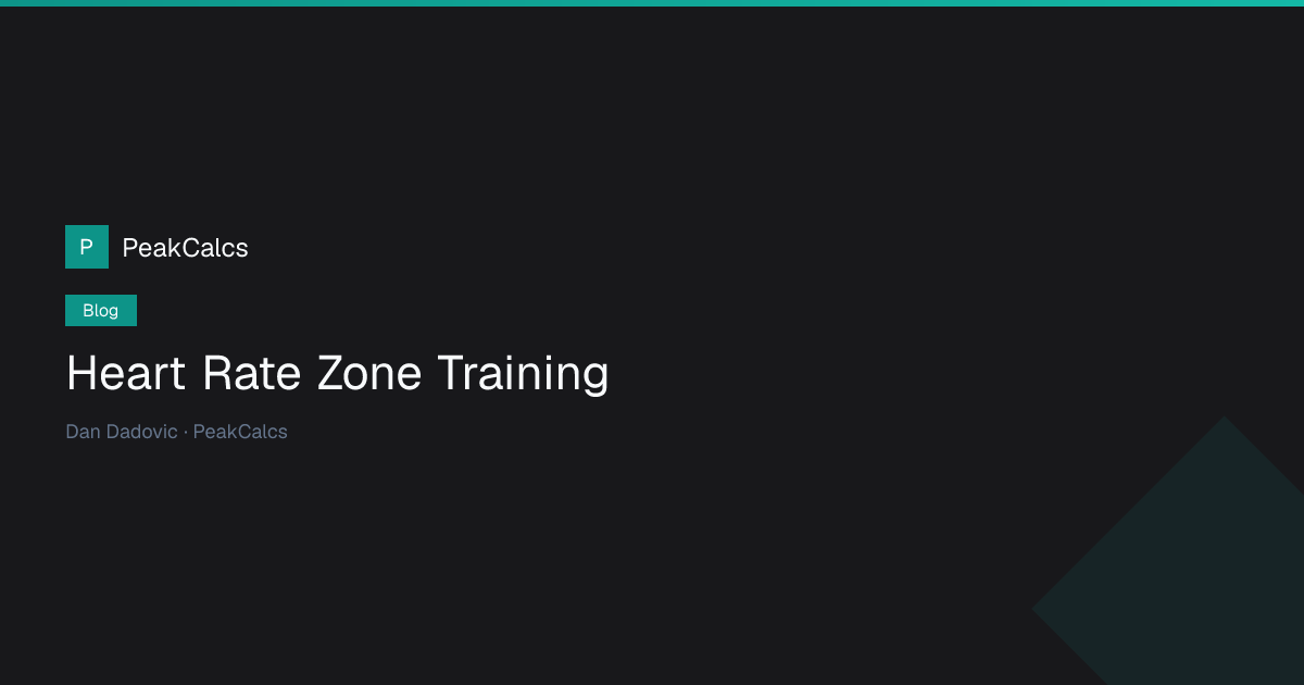 Heart Rate Zone Training — Polarised 80/20 & Zone 2 | PeakCalcs