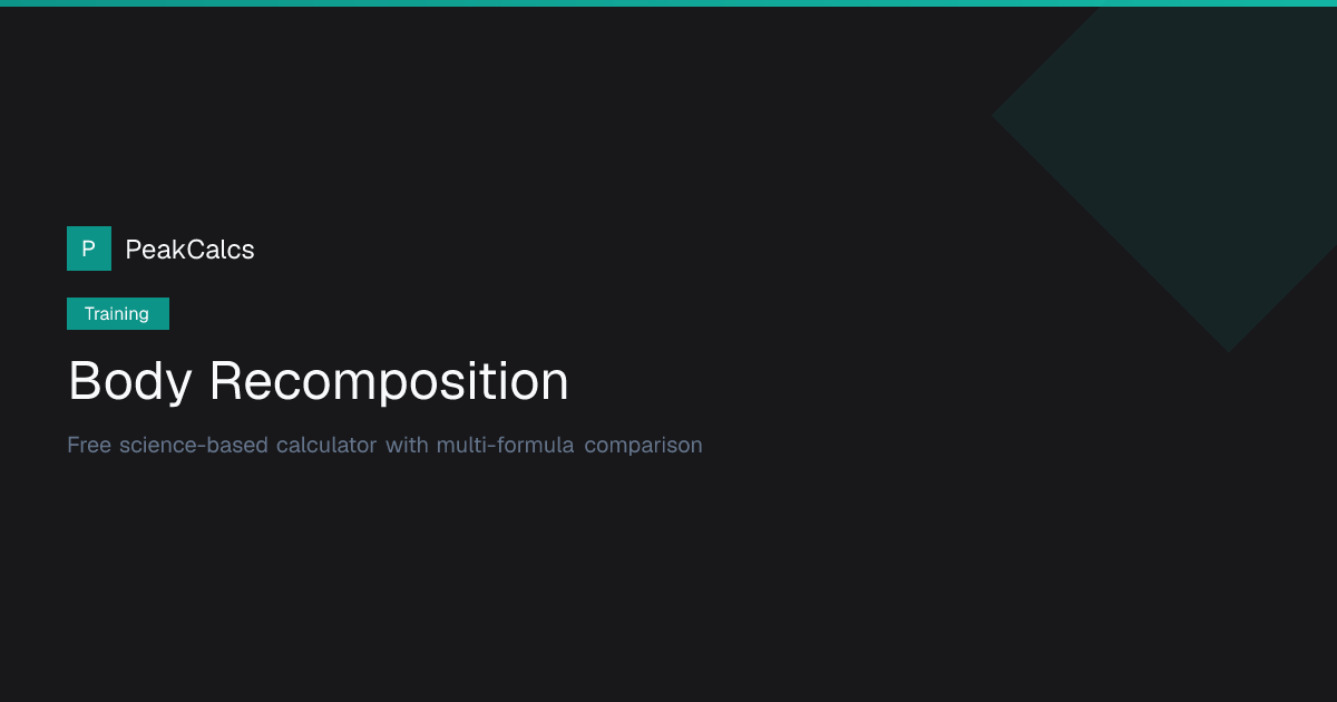 Body Recomposition Calculator — 12-Week Cycling Plan | PeakCalcs
