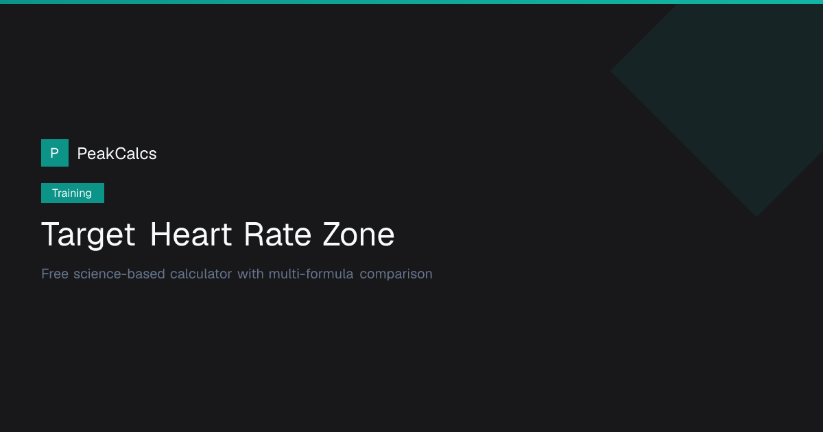 Target Heart Rate Zone Calculator — Karvonen | PeakCalcs